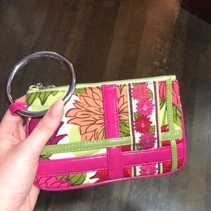 vera bradley floral wristlet